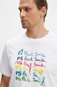 Bavlnené tričko PS Paul Smith biela M2R.011R.NP4697