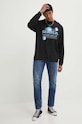 HUGO Blue longsleeve bawełniany 50519060 czarny AW24
