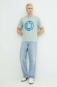Хлопковая футболка Hugo Blue 50519706 бирюзовый AW24