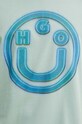 Хлопковая футболка Hugo Blue 50519706 бирюзовый