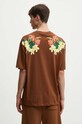 Oblečení Bavlněné tričko HUGO 50517425 hnědá
