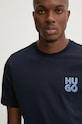 HUGO tricou din bumbac bleumarin 50522434