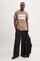Бавовняна футболка MSGM 3740MM520.247798 зелений AW24