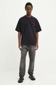 MSGM t-shirt bawełniany 3740MM134.247513 czarny AW24