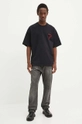 MSGM t-shirt bawełniany 3740MM134.247513 czarny AW24