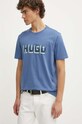HUGO tricou din bumbac 50516624 albastru AW24