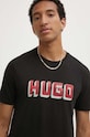 HUGO t-shirt bawełniany czarny 50516624