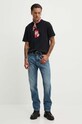 Хлопковая футболка HUGO 50516738 чёрный AW24