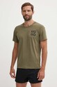 HUGO t-shirt lounge z elastanem zielony 50520463
