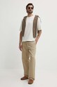 Βαμβακερό μπλουζάκι Polo Ralph Lauren 710950133 μπεζ AW24