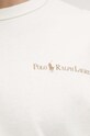 Βαμβακερό μπλουζάκι Polo Ralph Lauren 710950133 μπεζ
