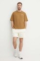 Памучна тениска Polo Ralph Lauren 710950133 кафяв AW24