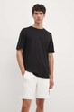 Armani Exchange t-shirt bawełniany 6DZTLA.ZJ9JZ czarny AW24