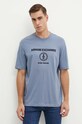 Armani Exchange t-shirt bawełniany niebieski 6DZTLC.ZJ9JZ