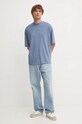 Armani Exchange tricou din bumbac 6DZTLS.ZJLFZ albastru NC24