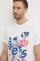 Guess t-shirt bawełniany biały M4YI02.I3Z14