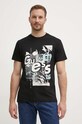 Guess t-shirt bawełniany czarny M4YI02.I3Z14