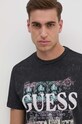 Ρούχα Βαμβακερό μπλουζάκι Guess M4YI79.K9RM1 μαύρο