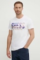 Guess t-shirt bawełniany nadruk biały M4YI83.K9RM1