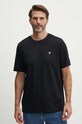 Βαμβακερό μπλουζάκι Guess M4YI0A.KCCM1 μαύρο AW24