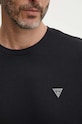 Guess t-shirt bawełniany czarny M4YI0A.KCCM1