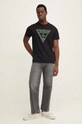 Βαμβακερό μπλουζάκι Guess M4YI26.K8FQ4 μαύρο AW24