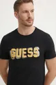 чёрный Хлопковая футболка Guess