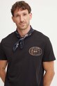 Βαμβακερό μπλουζάκι Guess μαύρο M4YI92.K9RM1