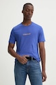 Bavlnené tričko Guess Jeans modrá M4YI52.K8HM0