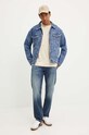 Bavlněné tričko Guess Jeans M4YI46.K8FQ4 béžová AW24