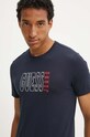 Bavlněné tričko Guess Jeans námořnická modř M4YI56.K8HM0
