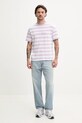 Guess Jeans t-shirt bawełniany M4YI84.K9XF1 fioletowy SS25