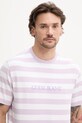 Guess Jeans t-shirt bawełniany fioletowy M4YI84.K9XF1