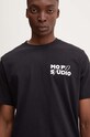 Marc O'Polo t-shirt bawełniany DENIM czarny 5000005105