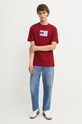 Tričko Tommy Jeans DM0DM18528 burgundské AW24