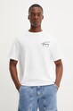 Бавовняна футболка Tommy Jeans DM0DM18536 білий AW24