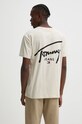 Oblečení Bavlněné tričko Tommy Jeans DM0DM18536 béžová