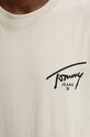 Bavlněné tričko Tommy Jeans DM0DM18536 béžová