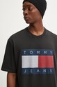 Бавовняна футболка Tommy Jeans чорний DM0DM18547