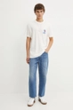 Tommy Jeans t-shirt in cotone DM0DM18548 beige AW24