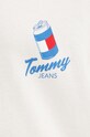 Bavlněné tričko Tommy Jeans DM0DM18548 béžová