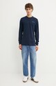 Tommy Jeans longsleeve din bumbac DM0DM18551 bleumarin AW24