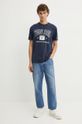 Tommy Jeans t-shirt bawełniany DM0DM19198 granatowy AW24