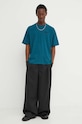 Won Hundred tricou din bumbac 3101.12063 turcoaz AW24
