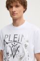 PLEIN SPORT t-shirt bawełniany biały AADC.MTK7946.STE001N