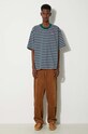 adidas Originals cotton t-shirt 80s Loose Striped Tee JC6521 green AW24