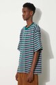 adidas Originals cotton t-shirt 80s Loose Striped Tee green JC6521