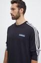 Хлопковый лонгслив adidas Originals Adibreak Longsleeve Tee чёрный IY4850