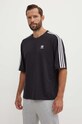 adidas Originals pamut póló Oversize Tee fekete IZ1832