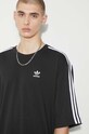 adidas Originals tricou din bumbac Adicolor Oversize IZ1832 negru